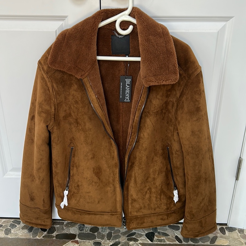 BLANKNYC new with tags men’s faux shearling jacket size medium